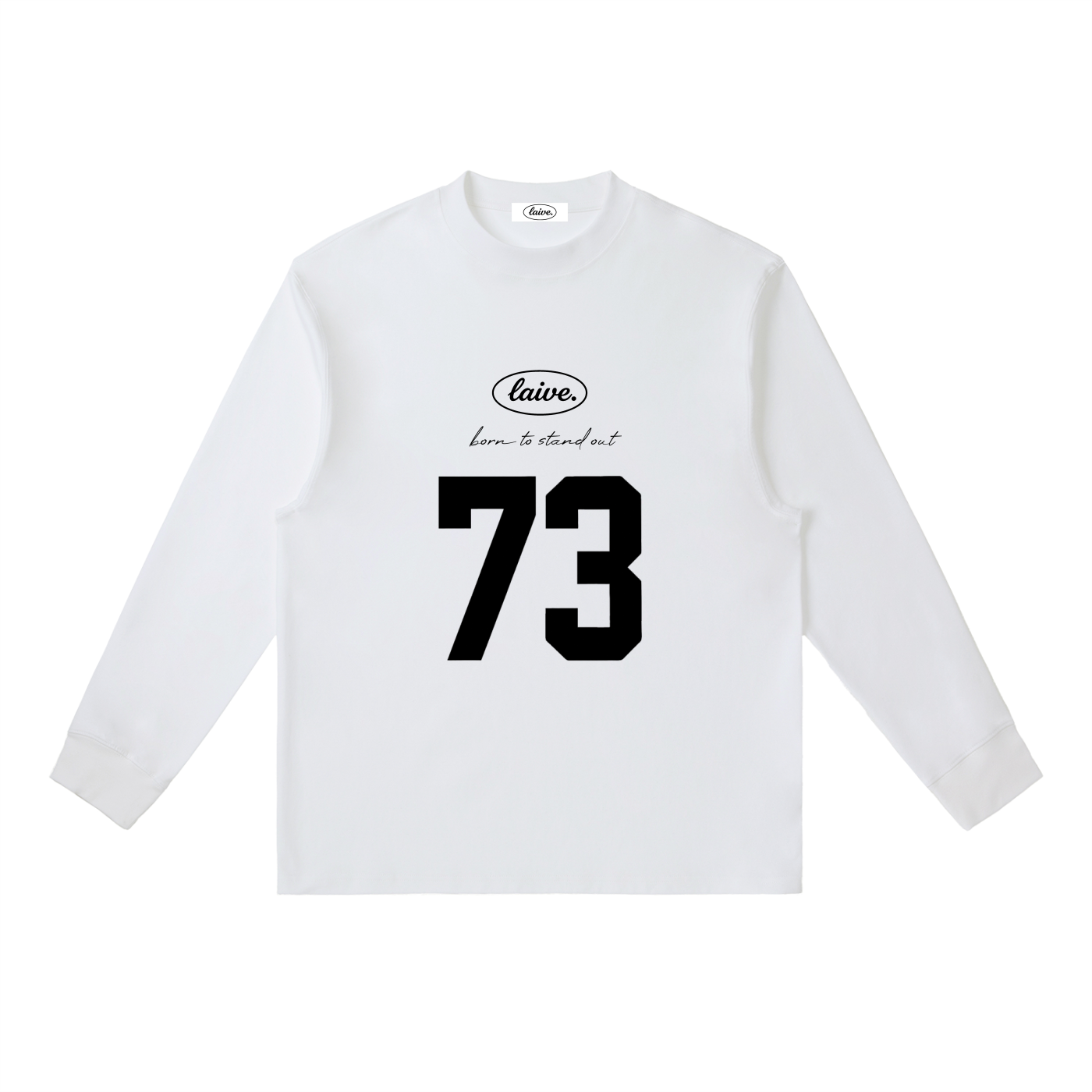 White and Black Laive Long-sleeve