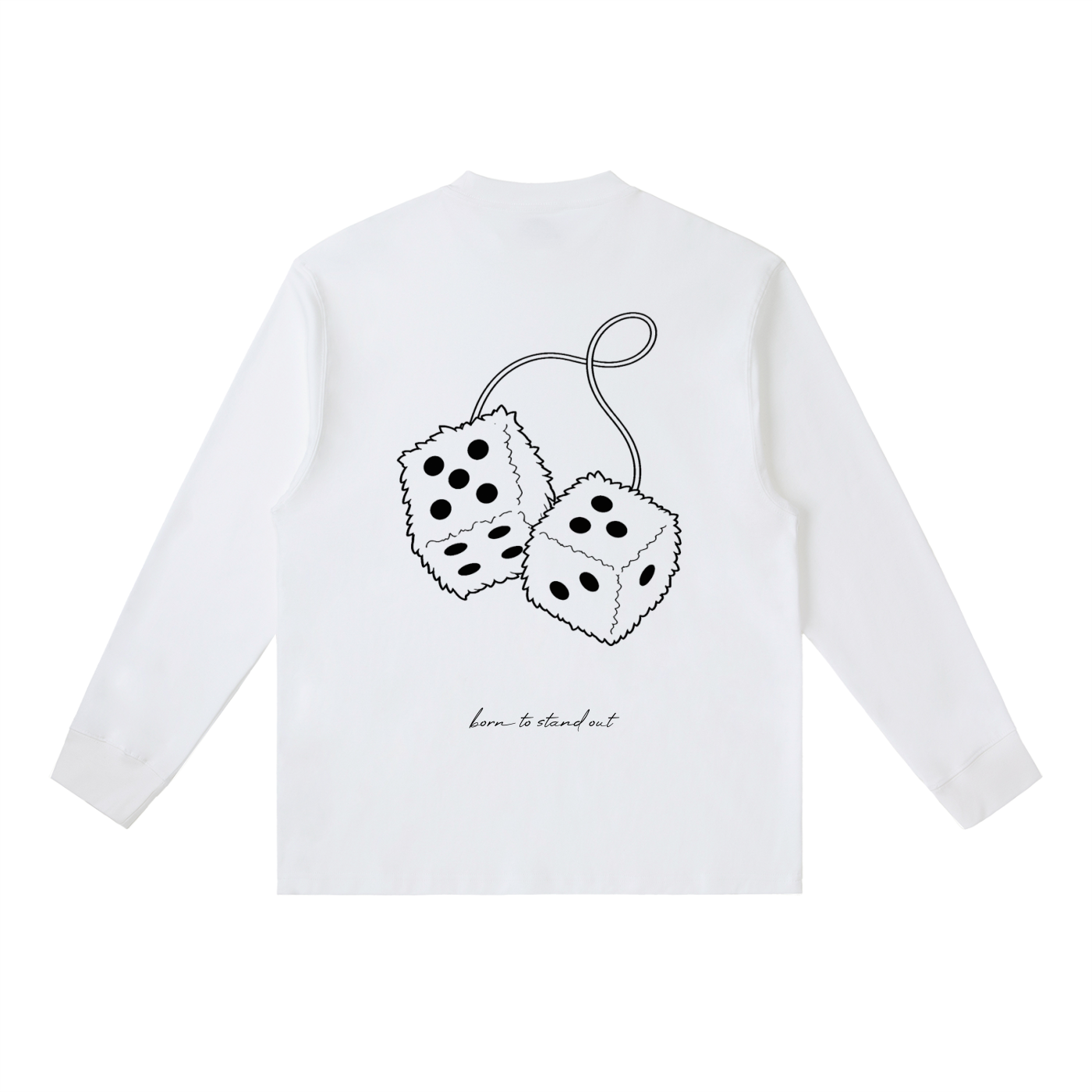 White and Black Laive Long-sleeve